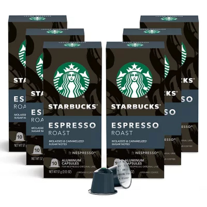 Starbucks by Nespresso Espresso Coffee Pods, Dark Roast 60 Ct.