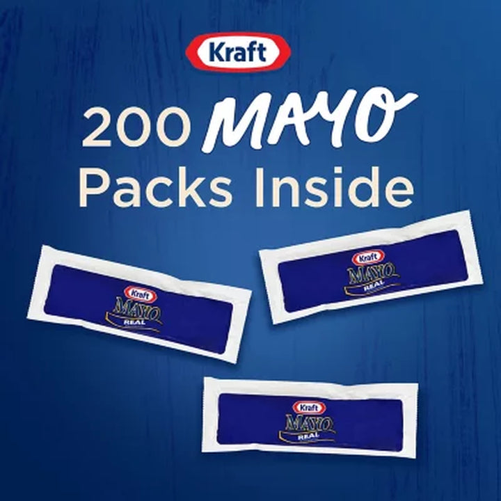 Kraft Real Mayo Mayonnaise Single Serve Pouches (200 Ct.)