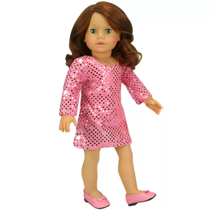 Sophia'S - 18" Doll - Glitter Shoes - Light Pink