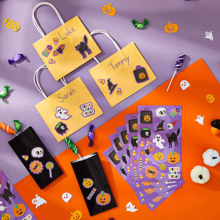 Juvale 720 Pieces Small Halloween Stickers for Kids, Candy Bags, Trick-Or-Treat Buckets, Favors, 20 Designs, 36 Sheets