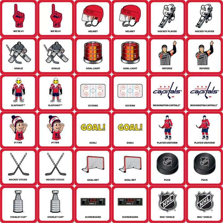 Masterpieces Officially Licensed NHL Washington Capitals Matching Game for Kids and Families.