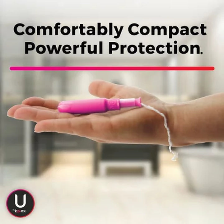 U by Kotex Click for Your Perfect Fit Compact Tampons, Unscented - Various Sizes, 30 Ct.