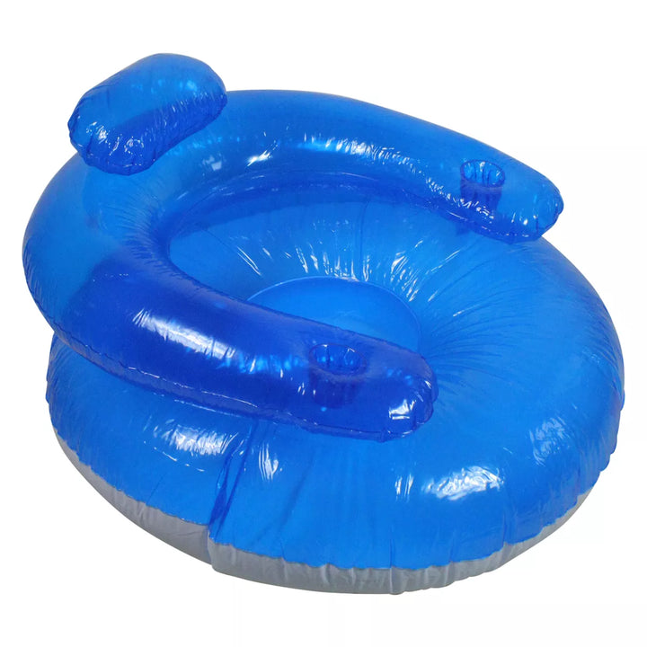 Swimline 43" Inflatable Transparent 1-Person Swimming Pool Bubble Chair - Blue/White