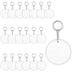 Bright Creations 20 Pieces Blank Clear Acrylic Keychains, Transparent Circle Dics 2.5" Diameter round Keychains for DIY Craft Projects