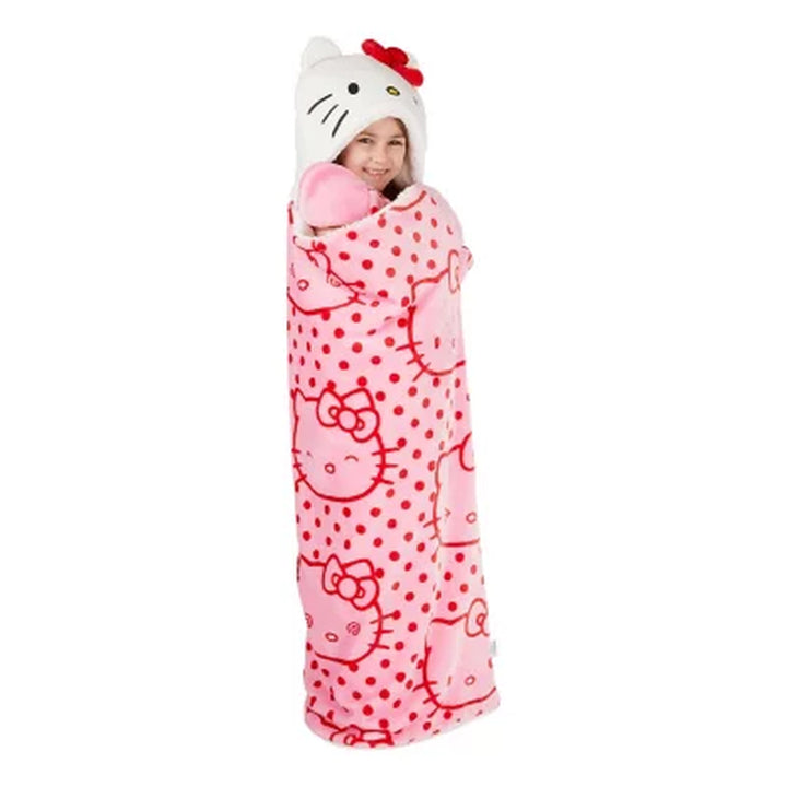 Kids 40X50 Hooded Throw, Plush with Sherpa Lining (Assorted Characters)