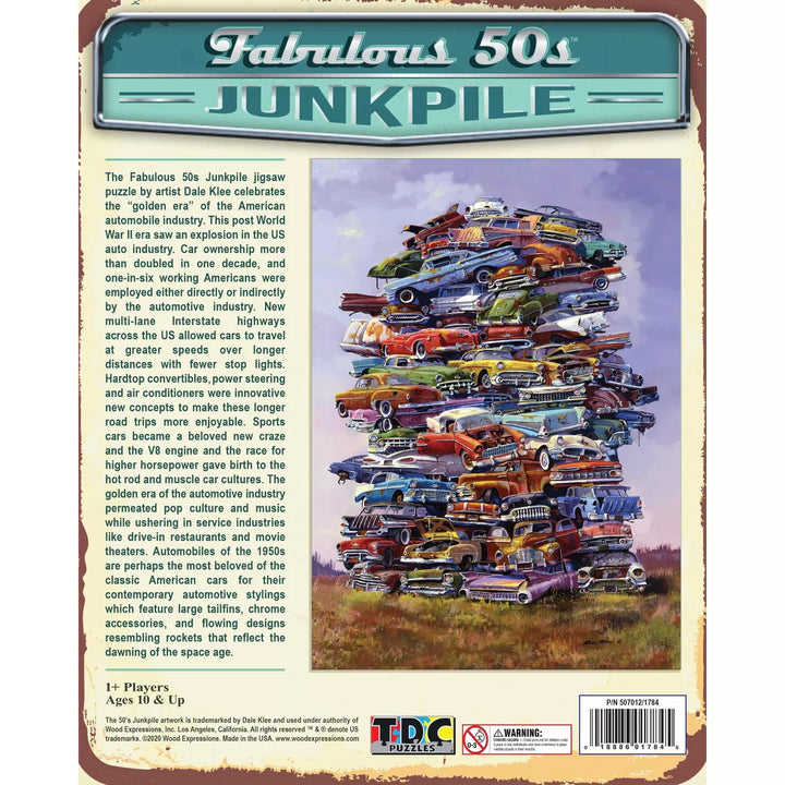 TDC Games Fabulous 50S Junkpile Classic Car Jigsaw Puzzle - 1000 Pieces