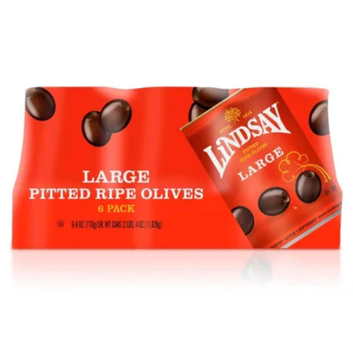 Lindsay® Large Pitted Olives 6 Oz., 6 Pk.