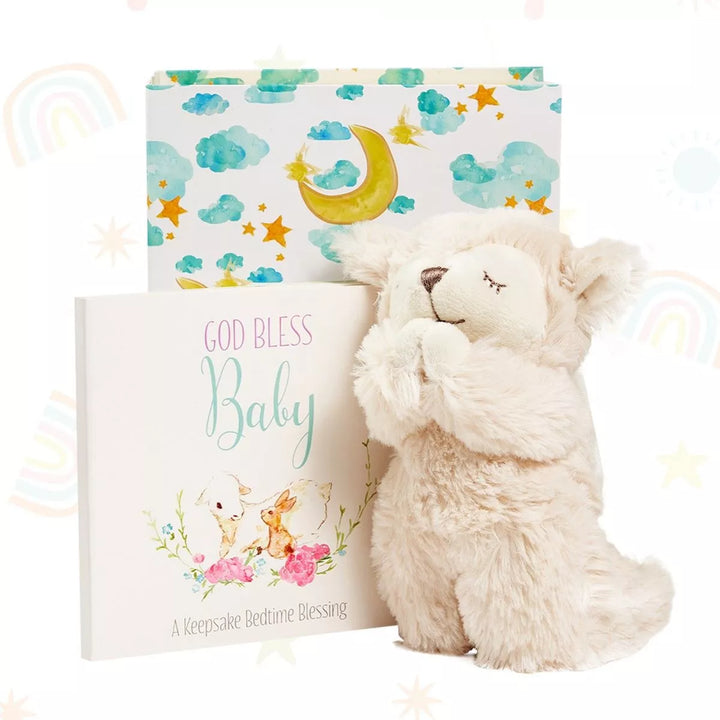 Tickle & Main Baby Praying Musical Lamb and Prayer Book Gift Set, Baptism Gifts for Girls & Boys, Gifts for Kids