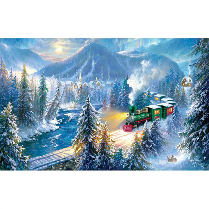 Sunsout Mountain Christmas Train 500 Pc Christmas Jigsaw Puzzle 69830