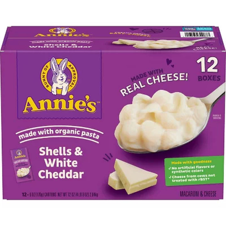 Annie'S Shells and White Cheddar Mac and Cheese 12 Pk.