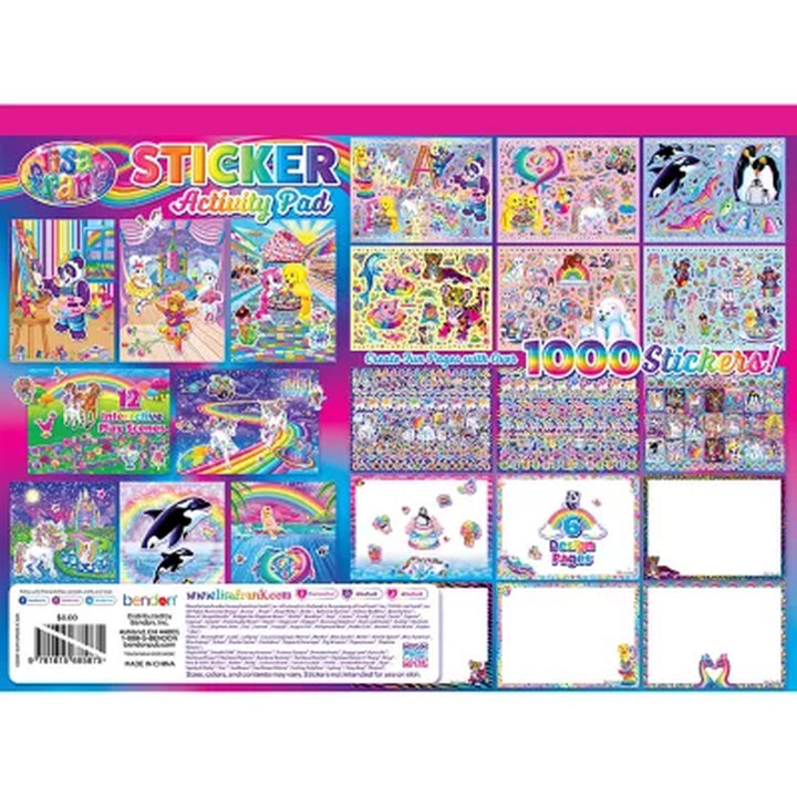Bendon Lisa Frank Sticker Activity Pad Plus