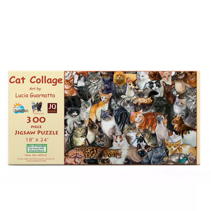 Sunsout Cat Collage 300 Pc Jigsaw Puzzle 60934