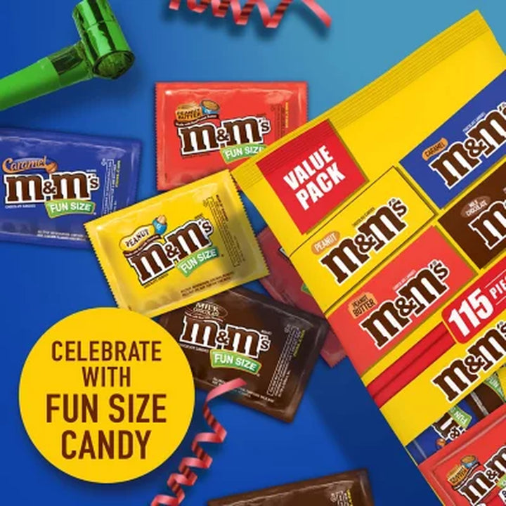 M&M'S Chocolate Variety Pack Candy, Fun Size, 115 Pcs.