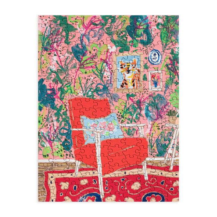 Lara Lee Meintjes Red Chair Jigsaw Puzzle - Deny Designs