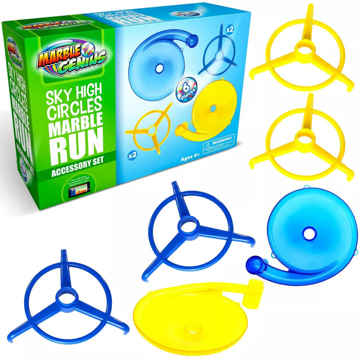 Marble Genius Sky High Circles Accessory Add-On Set - Take Your Marble Run to the Next Level & Create a Gravity-Defying Track Race