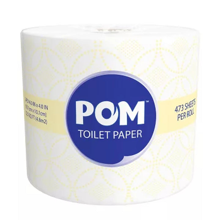 POM Bath Tissue, Septic Safe, 2-Ply, White 473 Sheets/Roll, 45 Rolls