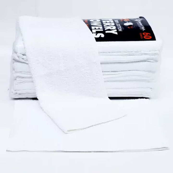 Member'S Mark 100% Cotton Terry Towels, 14" X 17" 60 Ct.