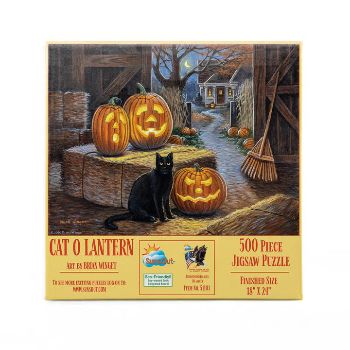 Sunsout Cat O Lantern 500 Pc Halloween Jigsaw Puzzle 51101