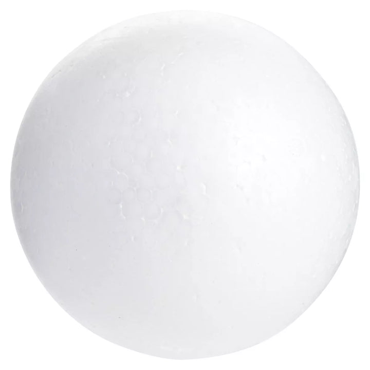 Bright Creations 5 Inch Foam Balls for Crafts - 4 Pack Solid round White Polystyrene Spheres for Ornaments, DIY Projects, Craft Modeling