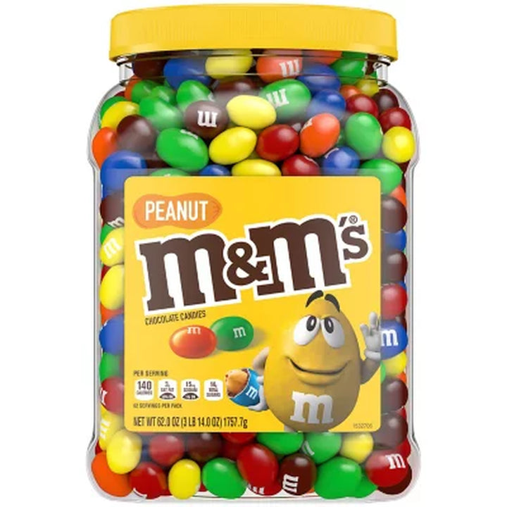 M&M'S Peanut Milk Chocolate Candy, 62 Oz.