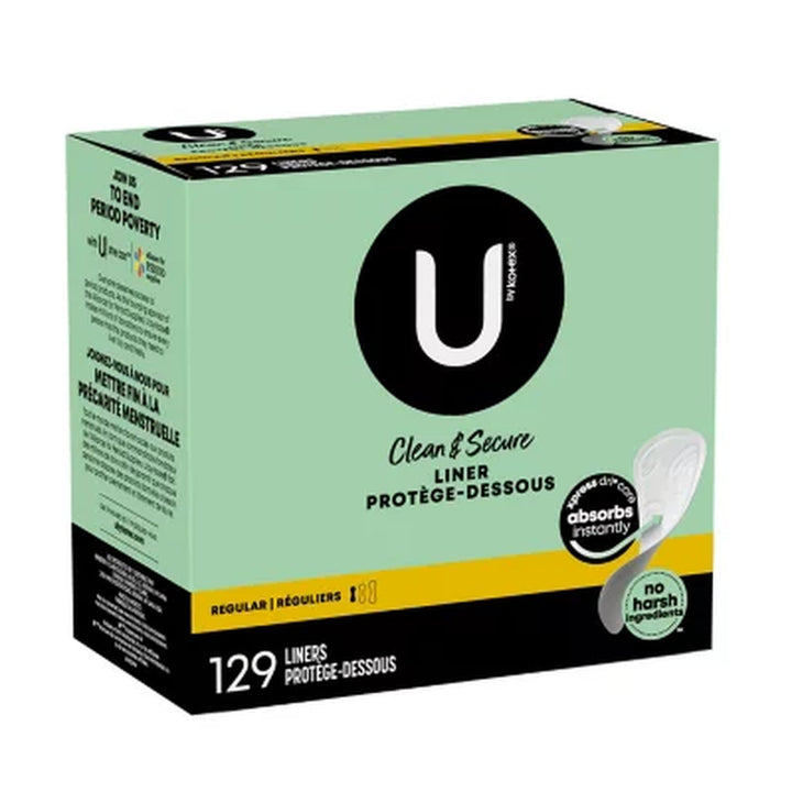 U by Kotex Security Daily Liners, Light Absorbency - Regular Length, 129 Ct.