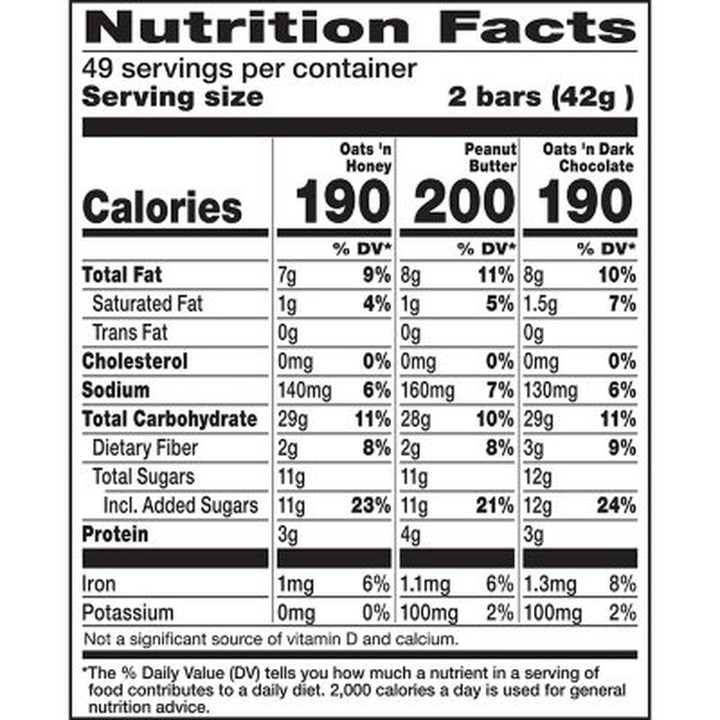 Nature Valley Crunchy Granola Bars Variety Pack, 49 Ct.