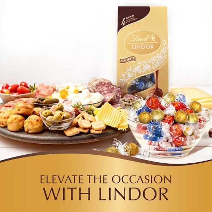 Lindt LINDOR Assorted Chocolate Candy Truffles, 19 Oz.