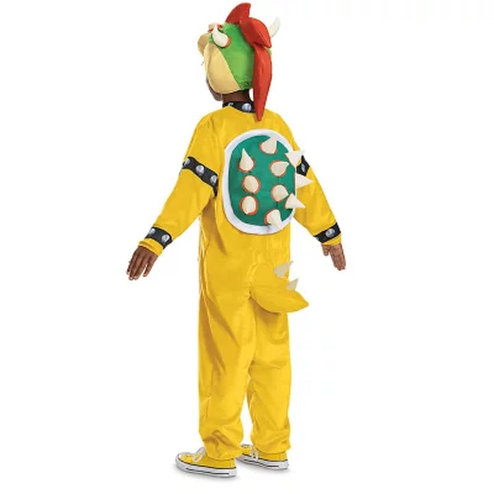 Nintendo Super Mario Bros. Bowser Kids Hooded Jumpsuit Costume