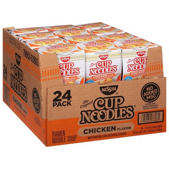 Nissin Cup Noodles, Chicken Flavor 2.25 Oz., 24 Ct.