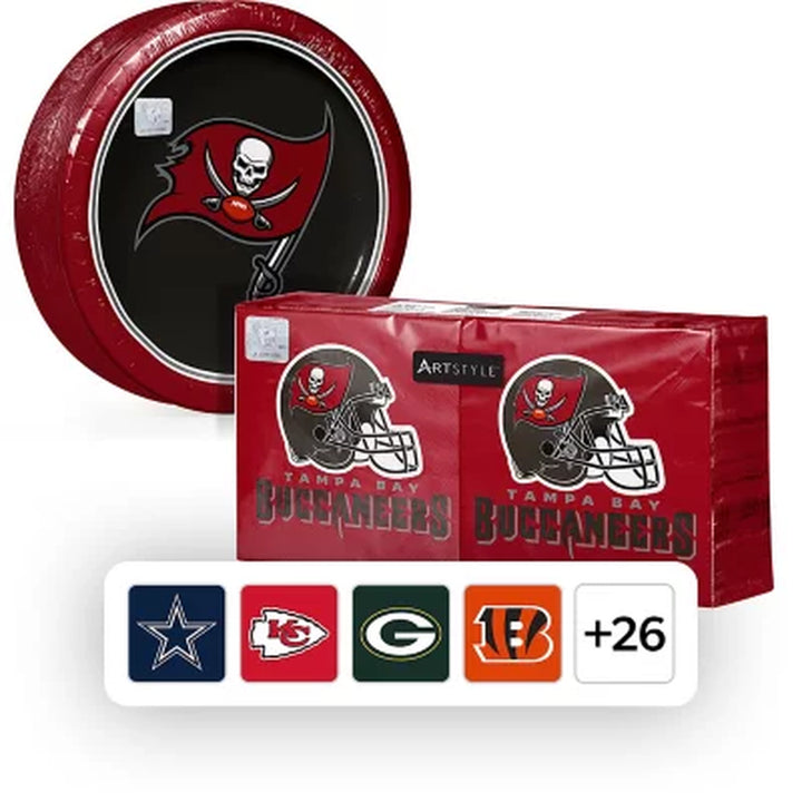 NFL Paper Plates & Napkins Kit, 285 Ct. (Choose Team)