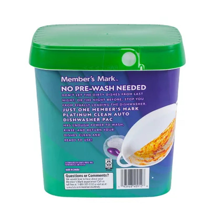 Member'S Mark Platinum Clean Automatic Dishwasher Pacs, Fresh Clean, 105 Ct.