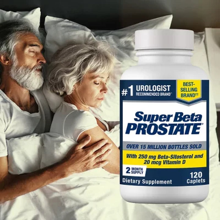 Super Beta Prostate Male Supplement with 250 Mg. Beta-Sitosterol Caplets 120 Ct.