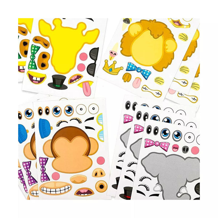 Kicko Make-A-Zoo Animal Sticker Book -12 Pack