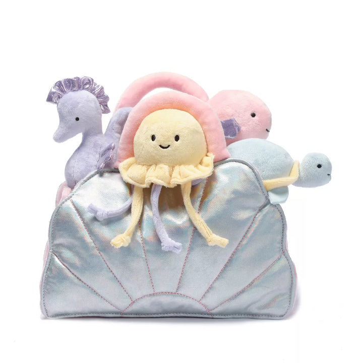 Lambs & Ivy Interactive Aquatic/Sea Shell Plush with Stuffed Animal Toys