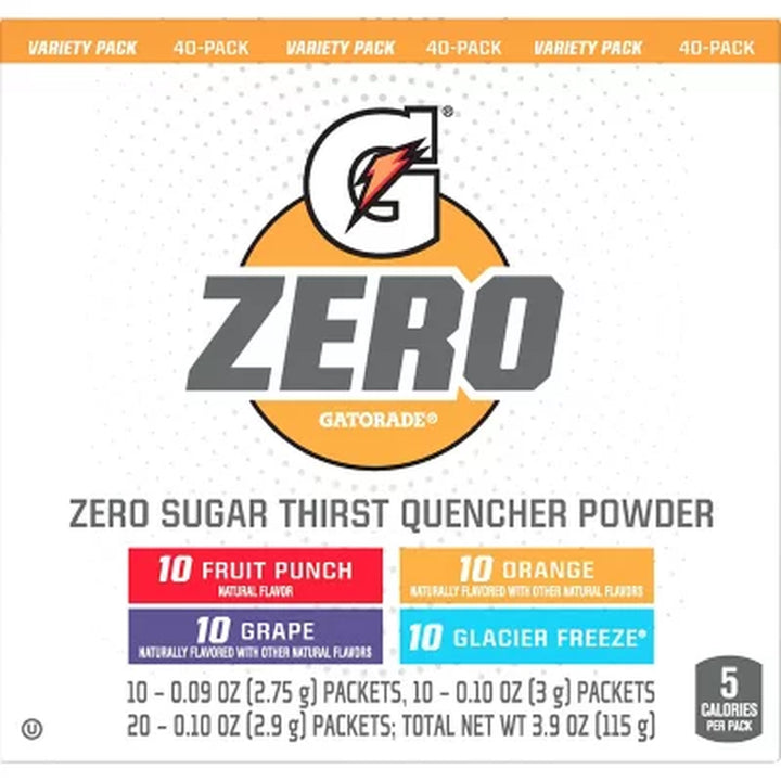 Gatorade G Zero Powder Variety Pack 40 Pk.