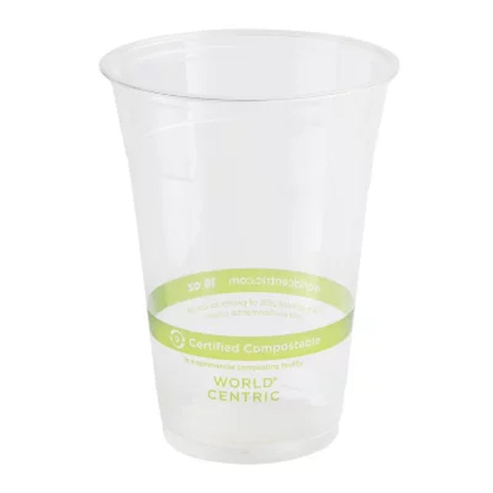 World Centric Clear Compostable Plant-Based Cup (16 Oz., 200 Ct.)