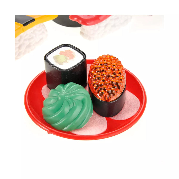 Ready! Set! Play! Link 21 Piece Japanese Sushi Dinner Bento Box, Pretend Play Cutting Food Set for Kids