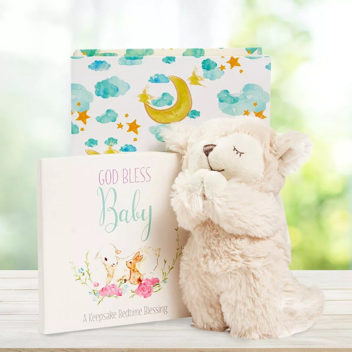 Tickle & Main Baby Praying Musical Lamb and Prayer Book Gift Set, Baptism Gifts for Girls & Boys, Gifts for Kids