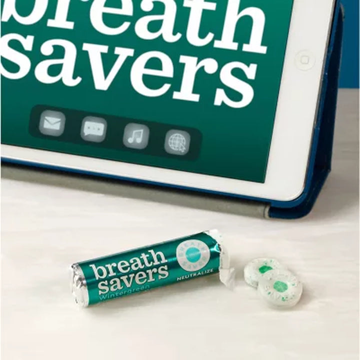 BREATH SAVERS Wintergreen Sugar Free Breath Mints Rolls 0.75 Oz., 24 Ct.