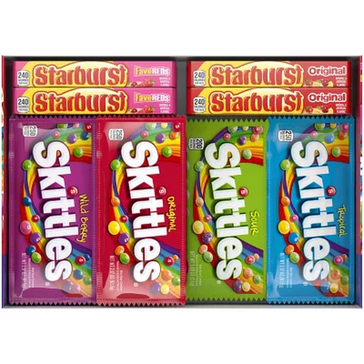 Starburst and Skittles Chewy Candy, Variety Pack, 30 Pk.