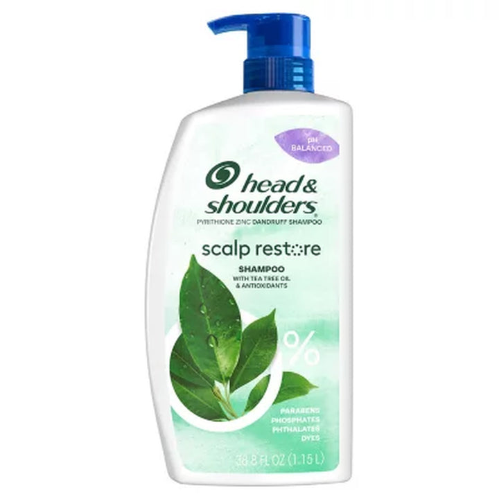 Head & Shoulders Anti-Dandruff Shampoo, Scalp Restore, 38.8 Fl. Oz.
