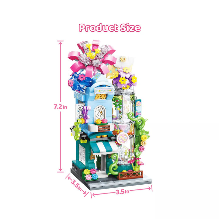 Fun Little Toys Building Blocks-- City Corner Flower Shop