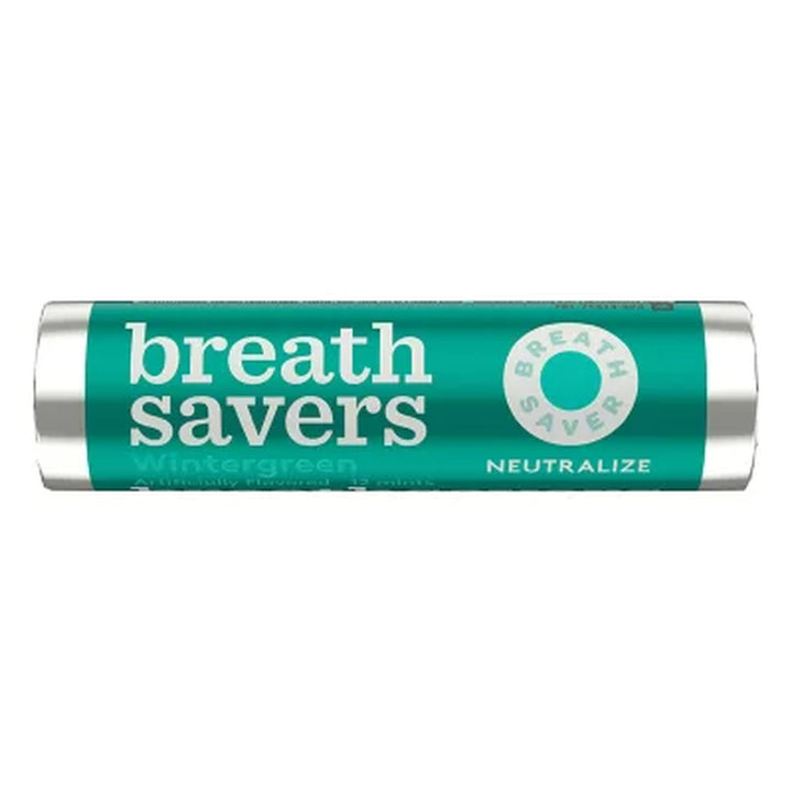 BREATH SAVERS Wintergreen Sugar Free Breath Mints Rolls 0.75 Oz., 24 Ct.