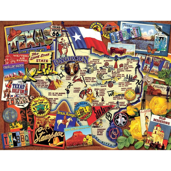 Sunsout Texas: the Lone Star State 500 Pc Jigsaw Puzzle 70024