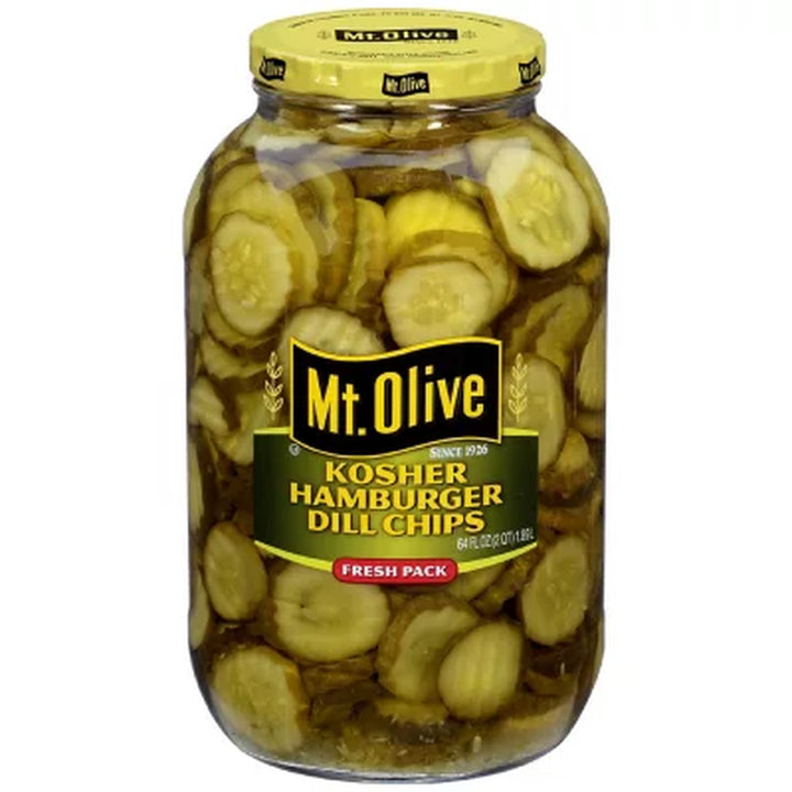 Mt Olive Fresh Kosher Hamburger Dill Chips 64 Oz.