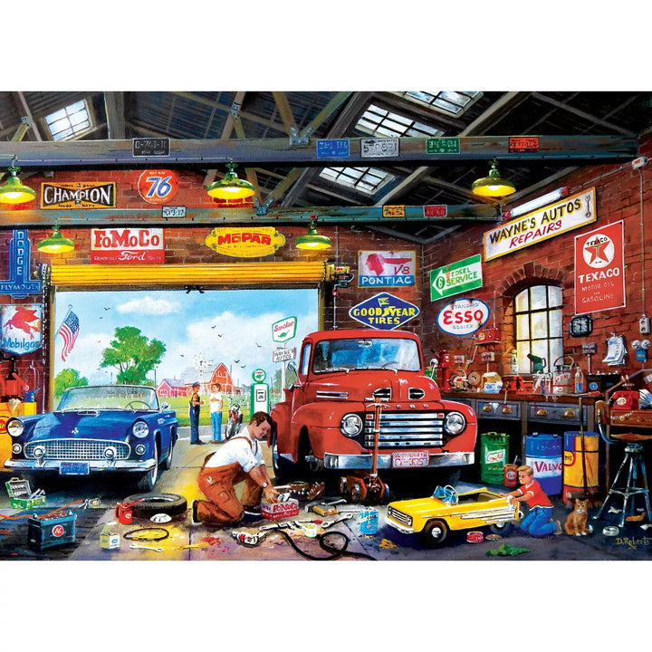 Masterpieces 1000 Piece Jigsaw Puzzle - Wayne'S Garage - 19.25"X26.75".