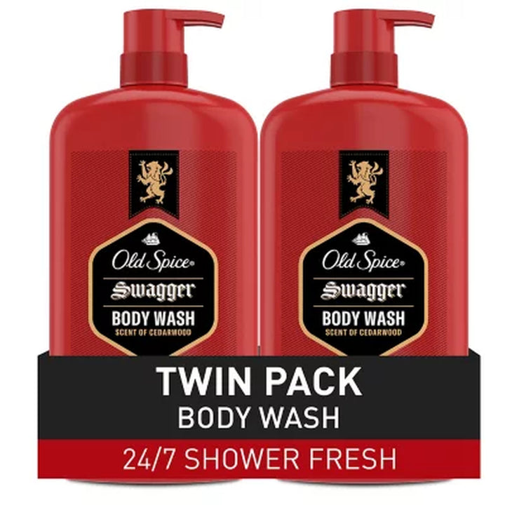 Old Spice Swagger Men'S Body Wash, 33.4 Fl. Oz., 2 Pk.