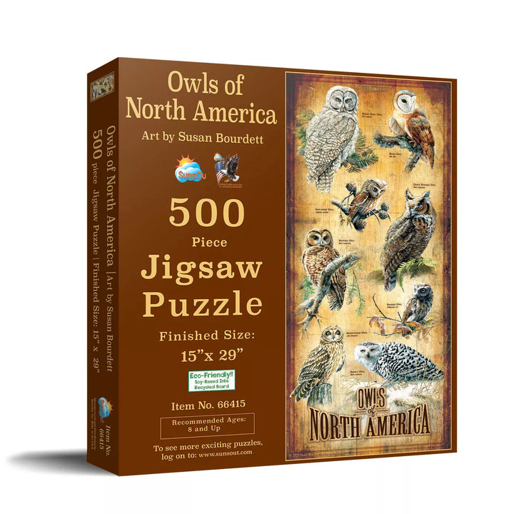 Sunsout Owls of North America 500 Pc Jigsaw Puzzle 66415