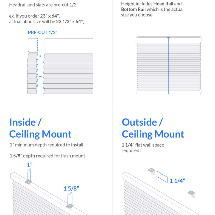 CHICOLOGY Blinds for Windows , Mini Blinds , Window Blinds , Door Blinds , Blinds & Shades , Camper Blinds , Mini Blinds for Windows , Horizontal Window Blinds , Gloss Gray, 12"W X 60"H Gray (Commercial Grade)