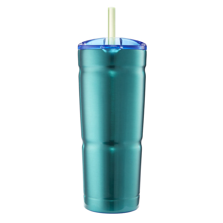 BUBBA BRANDS Envy S Vacuum-Insulated Stainless Steel Tumbler with Lid and Straw, 24oz Reusable Iced Coffee or Water Cup, BPA-Free Travel Tumbler, Island Teal No Bumper